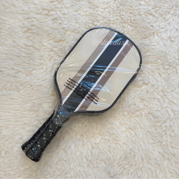 CB2 Neutral Stripe Pickleball Paddles Set of 2 New - Picture 2 of 4